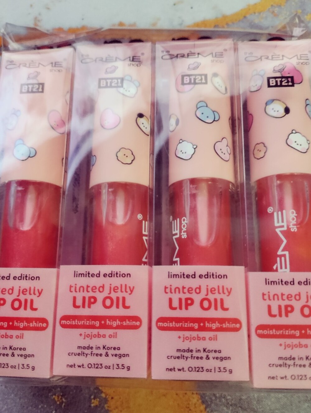 Crème Shop x BT21 Limited Edition Tinted Jelly Lip Oil - Pink Red